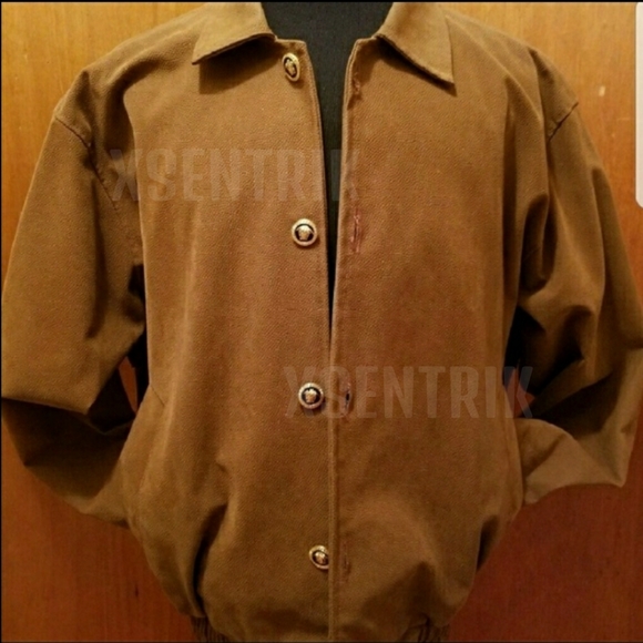 VERSACE GEN LEATHER BOMBER JACKET - Picture 9 of 15